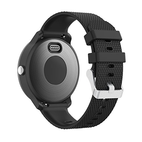 MoreToys Silicone Watch Band Replacement Wristband Strap for Garmin Vivoactive 3, Smasung Gear S2 Classic, Moto 360 2nd Gen 42mm, Garmin Vivomove HR, Huawei Watch 2 Smart Watch (Black)