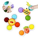 Ladoweir 3 Pack Suction Cup Spinner Toys, Simple
