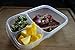 Meal Prep Lunch Containers - BPA Free Bento Boxes with Blue Lids