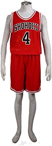 Amazon ノーブランド Cos Sd 01 Slam Dunk スラムダンク バスケユニフォーム 湘北 桜木 流川 赤木 三井 宮城 コスプレ衣装 コスチューム S 4番赤木レッド コスプレ 仮装 通販