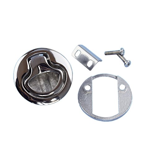 spareflying 2" Flush Pull Hatch Latch,2pcs Marine Boat Stainless Steel Durable Flush Pull Slam Latch for Boat Deck Hatch Door- Non Locking