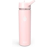 Clearly Filtered Water Bottle | Removes 220+ Contaminants, Double-Wall Insulated Stainless Steel, BPA/BPS Free, Phthalate Free, Filters Flouride Lead Chlorine (20oz, Blush)