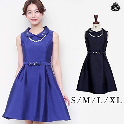 Amazon ナイトワン ワンピース パーティードレス フォーマル 膝丈 ビジュー ベルト L ブラック ワンピース チュニック 通販