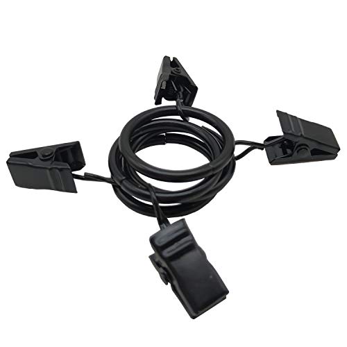 image for Topspeeder 42 Pack Curtain Rings with Clips Decorative Drapery Rustpro