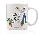 Plant Lady Coffee Mug Gift Idea Perfect for Green Thumb Gardener Christmas Holiday Birthday Present Landscaper Flowers Vegetable Gardening Lover Family Friend 11oz Ceramic Tea Cup Digibuddha DM0435
