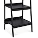 Best Choice Products Set of 2 4-Shelf Modern Open Wooden Ladder Bookcase Storage Display Organizer Decor with Metal Framing, Black