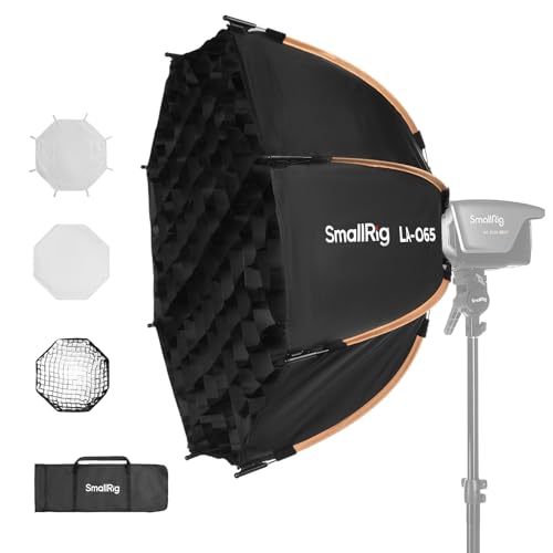 SMALLRIG LA-O65 Achteckige Softbox für COB-Leuchten, 65 cm/25,6 Zoll – 4874