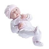 JC Toys La Newborn in Pink Heart Pajamas. Realistic 15