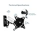 NB North Bayou TV Monitor Wall Mount Bracket Full Motion Articulating Swivel for 17-27 Inch Monitors with Load Capacity from 4.4~15.4lbs F120-S