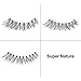 Fake Nature Eyelashes, FFLEMON 15 Pairs False Eyelashes, 3 Styles Multi pack in bulk, Super Nature Soft Invisible Stem Lashes, Reusable (W15-1)