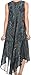 Sakkas 16801 - Laeila Tie Dye Washed Tall Long Sleeveless Tank Top Caftan Dress/Cover up - Ink Blue - OS
