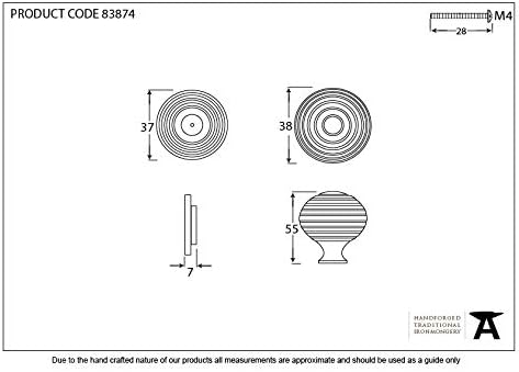 From The Anvil Rosewood and Polished Nickel Beehive Cabinet Knob 38mm 83874 - Image 5