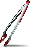 Zyliss Cook N Serve Silicone And Stainless Steel Tongs, 13-Inch, Red