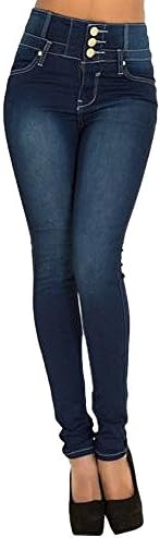LAEMILIA Women's High Waist Skinny Solid Color Pants Slim Pencil Jeans Trousers Slimming Butt Lifting