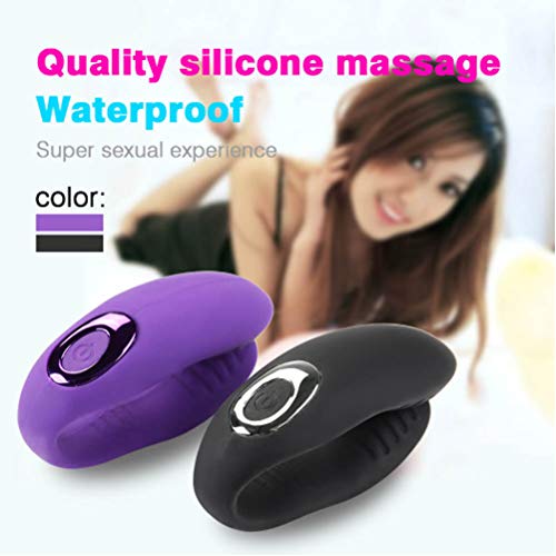 Liwez U-Shape Couple Love Stimulation Promote Toys Multi-Speed Bed Sport Tool Rechargeable Silicone Couples (Black) - Thumbnail 6