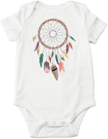 Aribella Collection Baby Girls Infant Toddler Dream Catcher Custom Bodysuit Size 18 Months Long Sleeve White Color