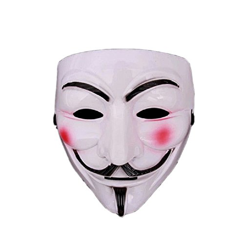 The-Fox Scary V Shaped Face Mask for Halloween Cosplay Party (White)