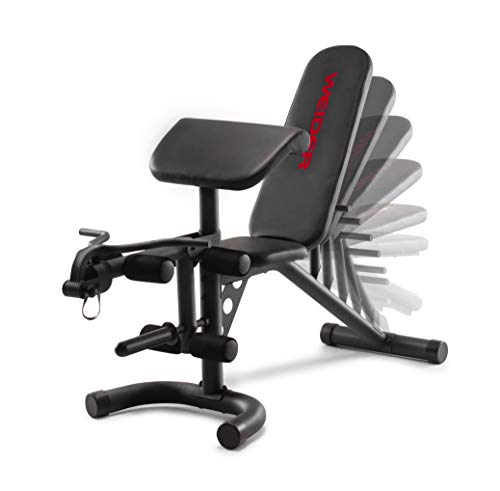 Weider XRS 20 Olympic Workout Bench with Removable Preacher Pad and Integrated Leg Developer