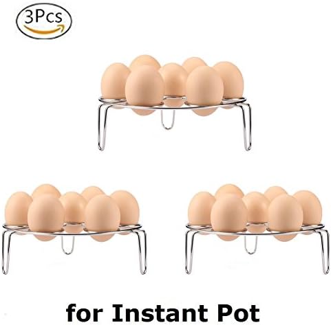 Steamer Rack for Instant Pot, 3Pcs Stainless Steel for Pressure Vegetable Cooker Multipurpose Egg Steam Rack Stand Basket Set