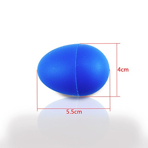 ISusser Plastic Ball Percussion Music Maracas Egg Kids Toys, 12 pcs, 6 color