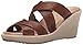 crocs Women's A-Leigh Crisscross W Wedge Sandal, Hazelnut/Chai, 7 M US