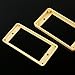 Set of 2 Humbucker Pickup Mounting Rings for bridge and neck pckups, Flat bottom,Cream
