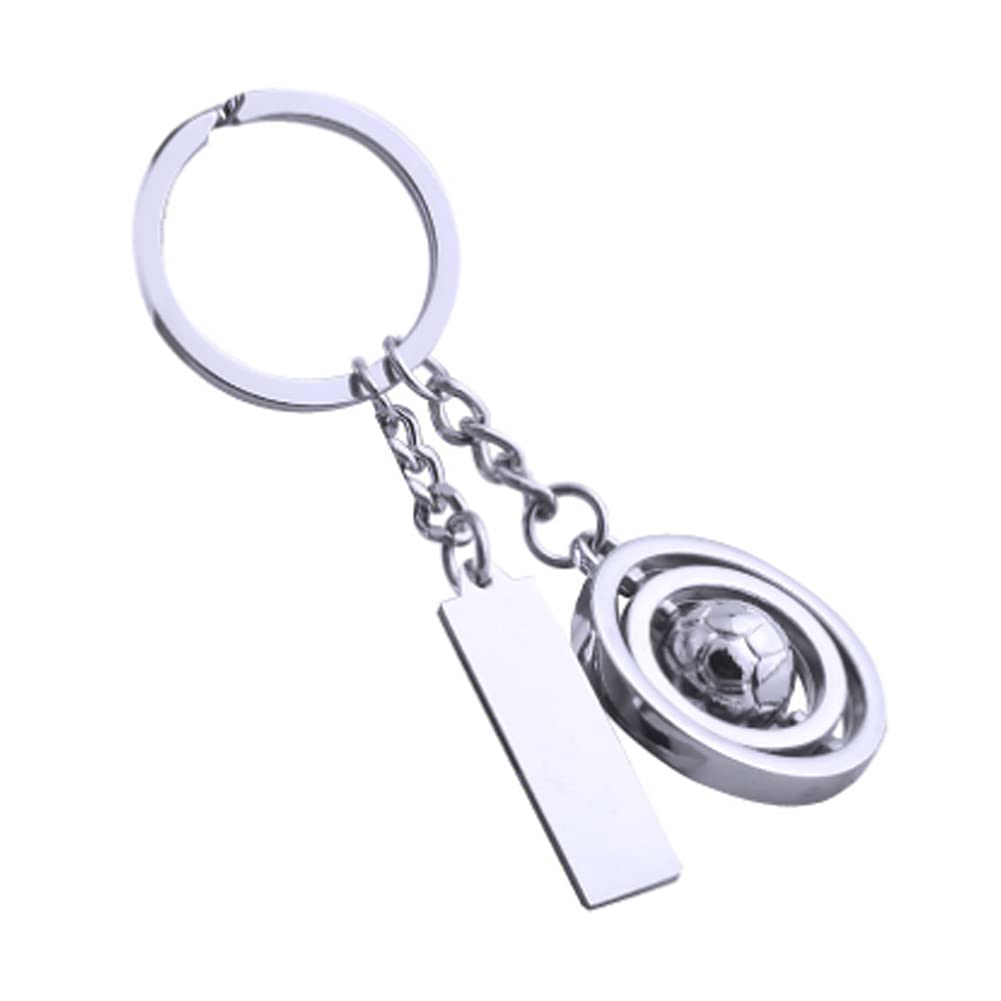 ARFUKA Keyring Metal Rotating Soccer Keychain Key Ring Charm Key Chain Creative Gift for Christmas Birthday