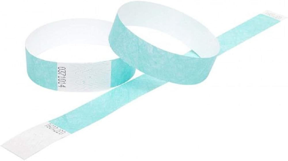 100 x Tyvek Wristbands Waterproof, Tear-Resistant Event Wristbands for parties events, festivals, crowd management