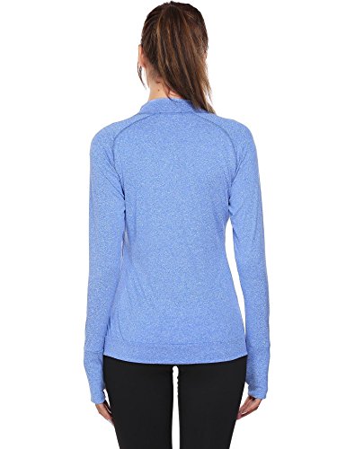 Unibelle Women's Active Comfy Full Zip Yoga Jacket with Thumb Holes - Thumbnail 4