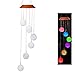 Solar Crystal Ball LED Wind Chimes Outdoor Hanging - Waterproof Mobile Romantic Solar Powered Changing Color Wind Chimes Light for Xmas Mom Gifts, Home, Patio, Party, Festival, Night Garden Decoration