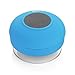 GJTWireless Bluetooth Waterproof Shower Speaker: 3.0 Speaker, Mini Water Resistant Wireless Shower Speaker, Handsfree Portable Speakerphone with Built-in Mic, 6hrs of playtime, Control Buttons and Dedicated Suction Cup for Showers, Bathroom, Pool, Boat, Car, Beach, & Outdoor Use(Blue)