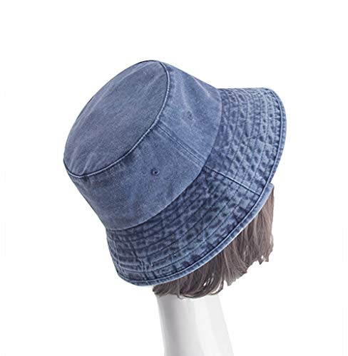 Pingrog Fischerhut Damen Und Herren Causal Stilvolle Hut Foldable Freizeit Jeans Unikat Einfarbig Schnell Trocken Hlings… – Bild 3