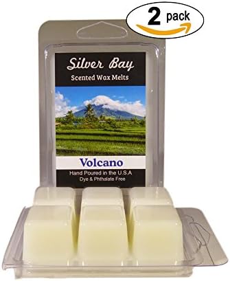 Silver Bay Volcano Scented Wax Melts, 2 Pack, Made With the Highest Percentage of Scent Oil Possible, Total of 12 Cubes or 6.4 Ounces Total.