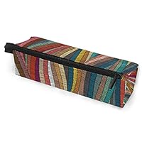 ZZAEO Colorful Wavy Bohemian Boho Style Pencil Case Glasses Bag Ultralight Polyester Printing Pencil Pouch Travel Makeup Zipper Bag for Student Teens Girls Kids