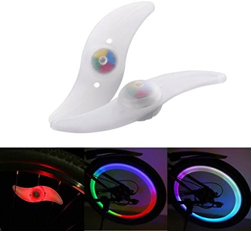 Superdream Bike Wheel Lights, Waterproof 3 Light Mode Options Bicycle Spoke Lights, Used for Safety and Warning (Multi-color, Pack of 2)