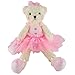 Wewill Ballerina Teddy Bear Stuffed Animals Cute Soft Toy Plush Creative Doll Birthday Christmas Valentine Gift, 23-Inch,Pink