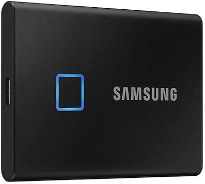 Samsung T7 Touch Portable SSD 2TB USB 3.2 Gen 2 External Metallic Black
