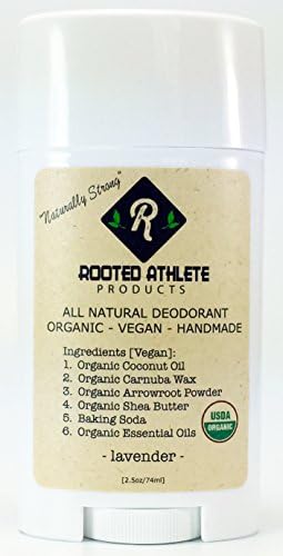 100% Natural Deodorant (that works!) - LAVENDER - Aluminum Free - Certified Organic - For Women and Men