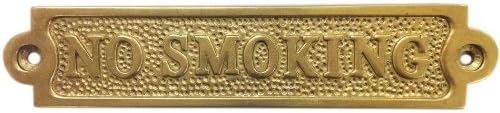 No Smoking Sign 6" - Nautical Decor by Ships Chandlery | SC-14162 (Brass)