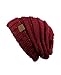 NYFASHION101 Oversized Baggy Slouchy Thick Winter Beanie Hat, Confetti Burgundy
