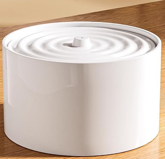 Photo 1 of Ceramic Cat Water Fountain Cats Tower Water Dispenser 1L/33.82oz Dog Water Bowl Dispenser Cat Fountain for Cats Indoor Ultra Quiet Pump White