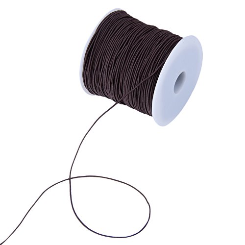 Bingcute 1.0MM Black Elastic Cord, 100 Yard (Black)
