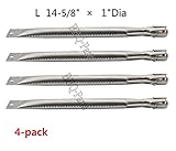 Hongso SBD251 Replacement Parts For Sunbeam,Nexgrill,Grill Master 720-0697 Gas Grill 4pack Stainless Steel Grill Burners