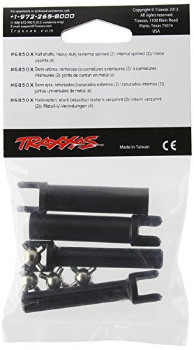 Traxxas 6850X Heavy-Duty Half Shafts with metal U-Joints (2 inner, 2 outer)