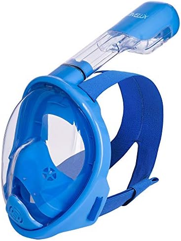 DIVELUX Full Face Snorkel Mask - Anti Fog & Anti Leak Technology | Seaview 180 Degree Panoramic Snorkel for Adult and Youth with Gifts: Waterproof Case and E-Book