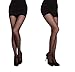 HONENNA Women’s Reinforced Toe Semi Sheer Opaque Tights Panty Hose (Small, Black)