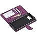 Note 5 Case, Abacus24-7 Samsung Galaxy Note 5 Wallet with Flip Cover and Stand, Purple