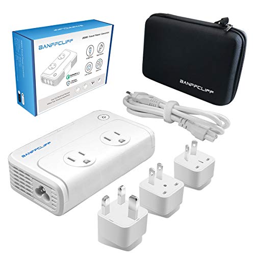 Buy BanffCliff Travel Voltage Converter 220V to 110V Adapter, 4 USB