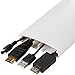 Set of Five 16-Inch Cord Covers - 80-Inch Total On-Wall Cable Management Kit for Wall-Mounted TV or Computer Cables by Simple Cord (White)