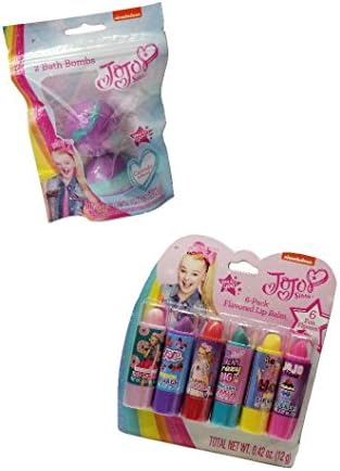 JoJo Siwa 6 Flavored Lip Balm and JoJo Siwa Scented Bath Bomb Set